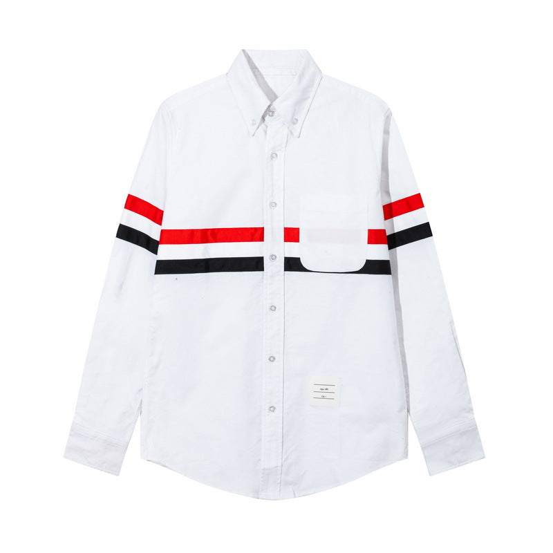 Double Sleeve Patches Contrast Shirt（副本） THOM TREND