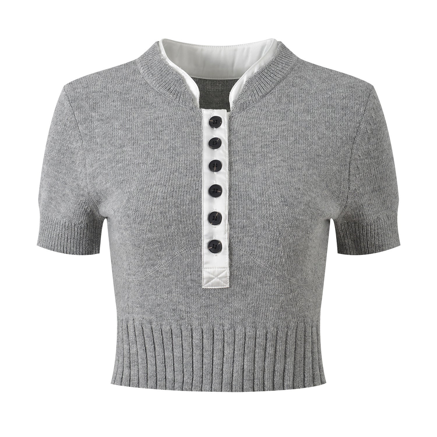 Short-sleeved knitted top + hip skirt THOM TREND