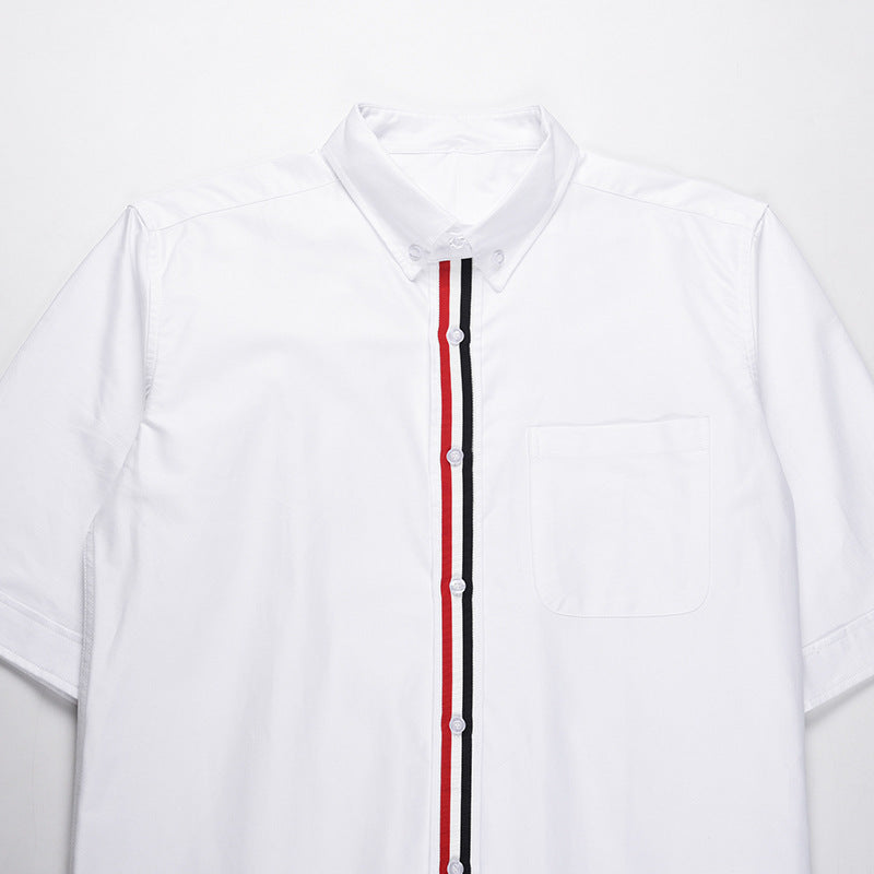 Men's zipper short sleeve shirt（复制） THOM TREND