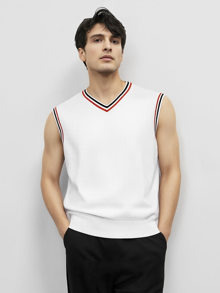 2025SS Pineapple pattern sleeveless vest THOM TREND