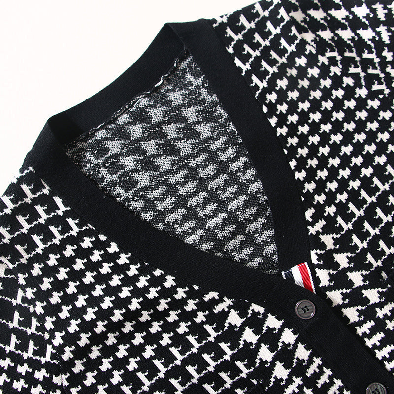 THOM  Houndstooth sweater short coat THOM TREND