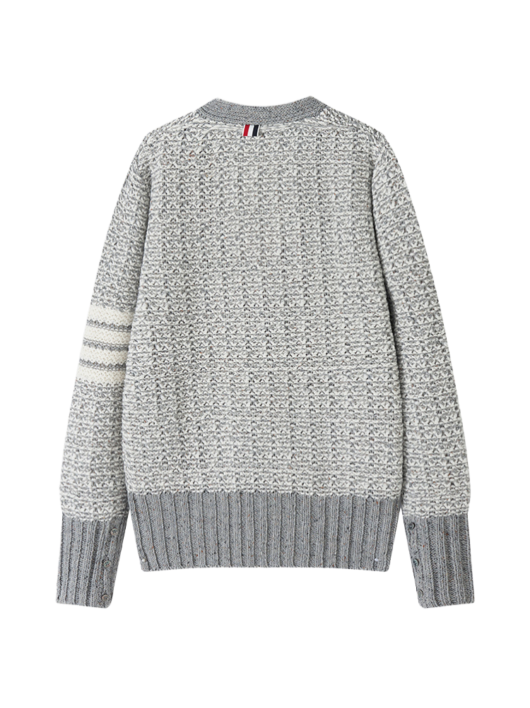 Unisex Snowflake Chunky Knit Sweater Jacket THOM TREND