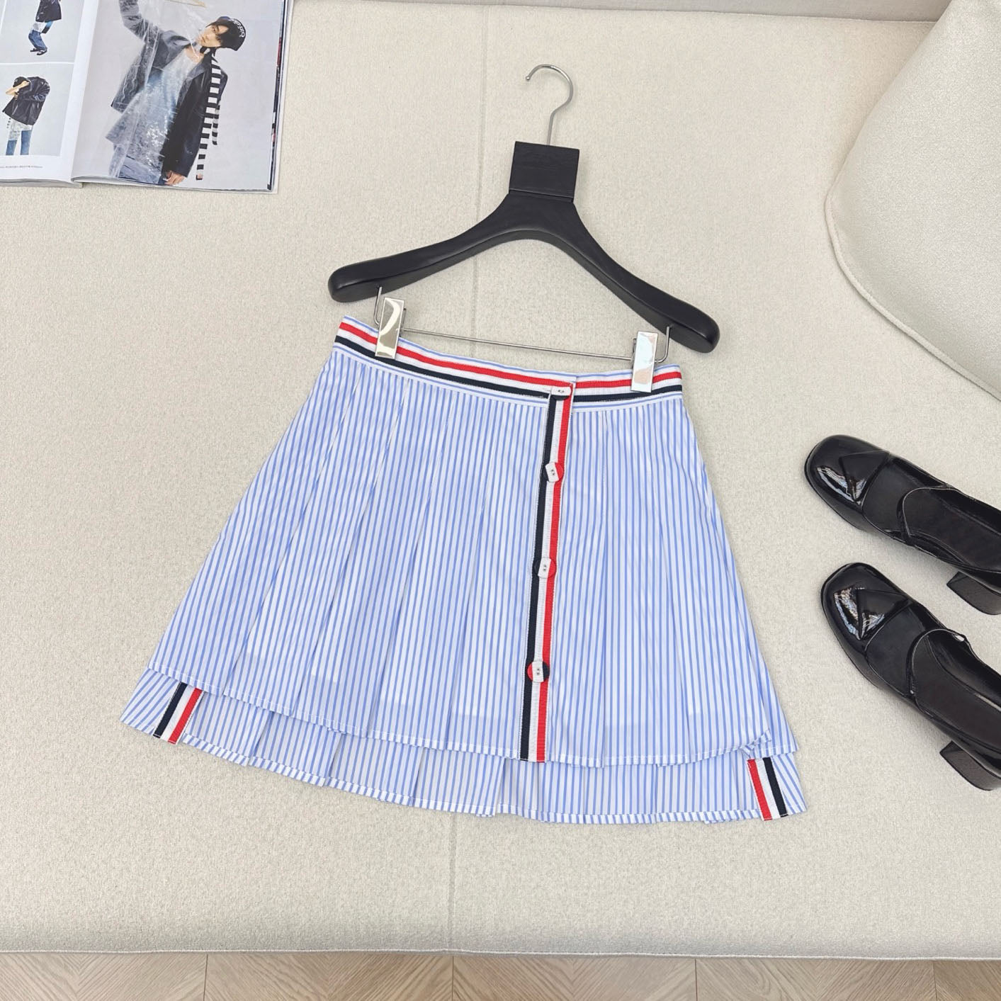 Women's contrast ribbon patchwork skirt THOM TREND