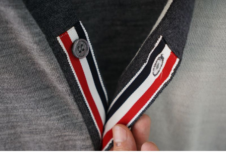 Colorblock Thin Cardigan THOM TREND