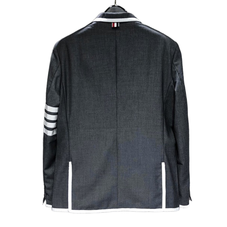 2025SSS Men's white trimmed blazer THOM TREND