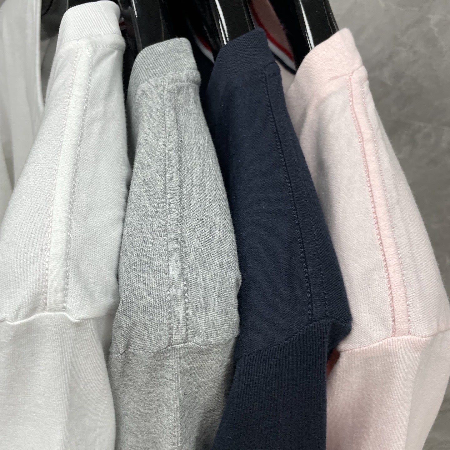 Four-Bar Crew Neck Short Sleeve T-Shirt THOM TREND