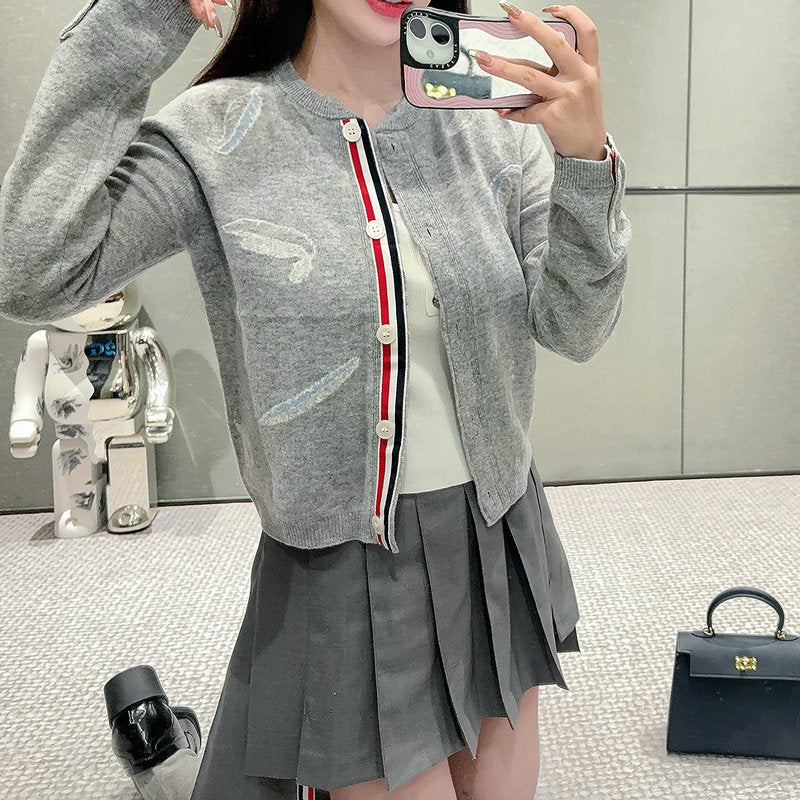 2025SS diamond pattern cardigan（副本） THOM TREND