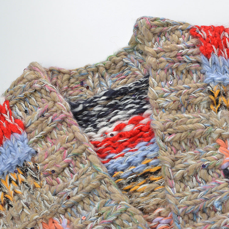 2025SS Chunky knit sweater jacket