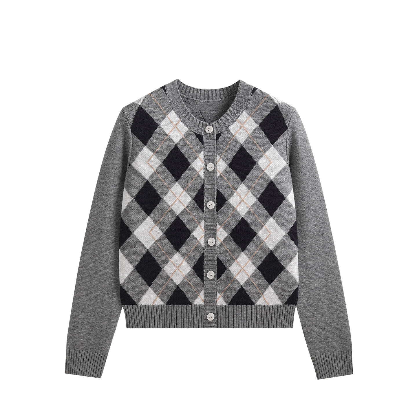 2025SS Diamond check cardigan THOM TREND
