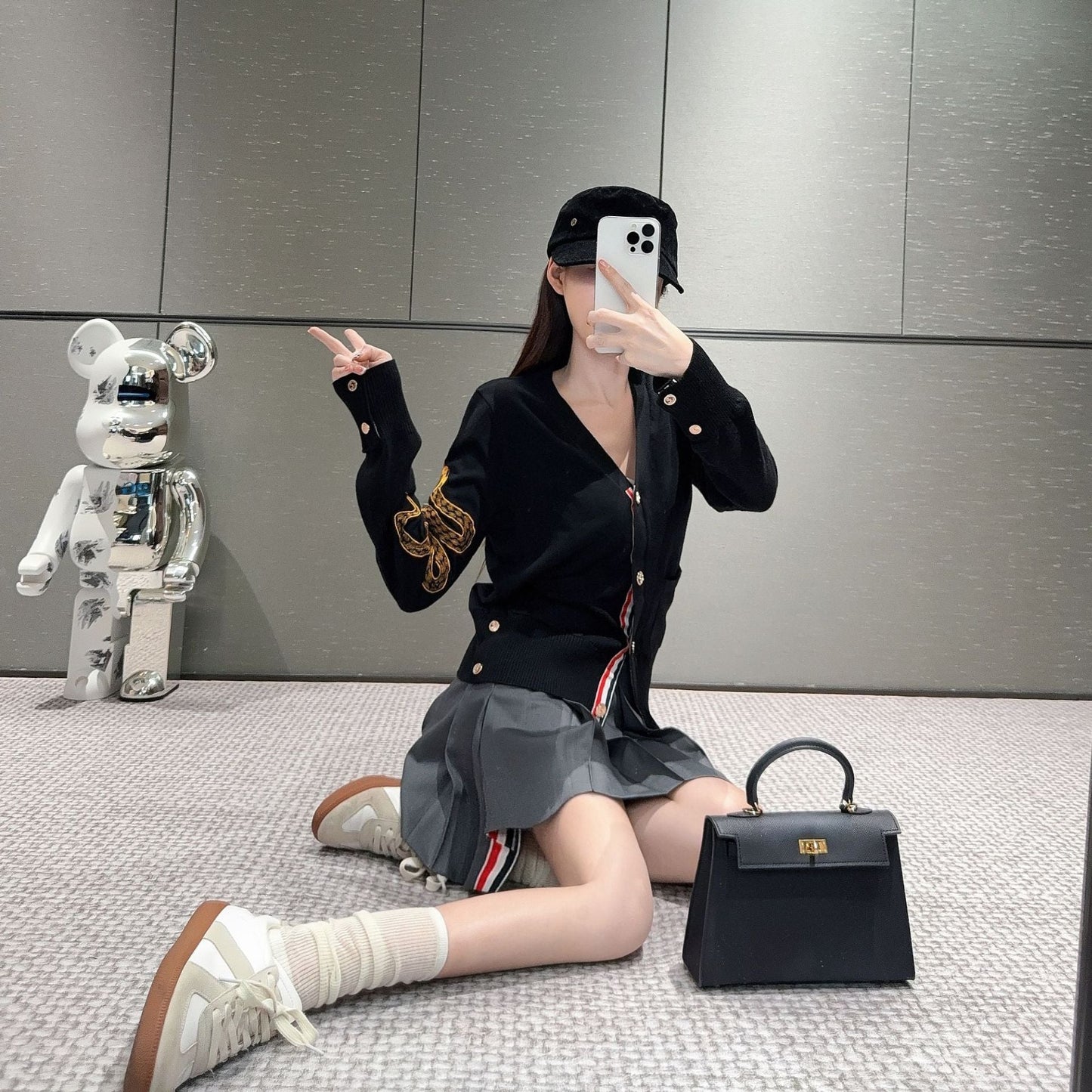 Women's Gold Snake Print Cardigan THOM TREND