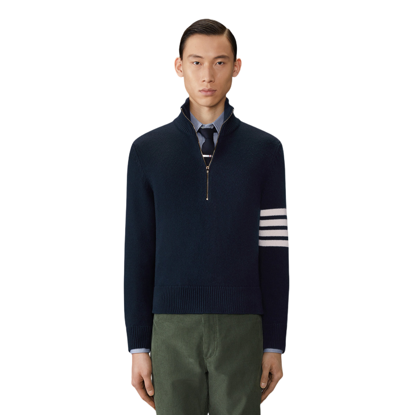 2025SS  High-neck zip-up pullover THOM TREND