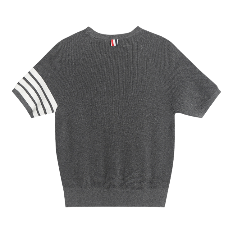 Ladies V-neck ribbed knit short sleeves（副本） THOM TREND