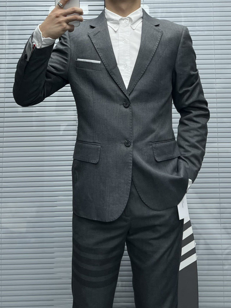 2025SSS  Men's four-bar striped suit THOM TREND