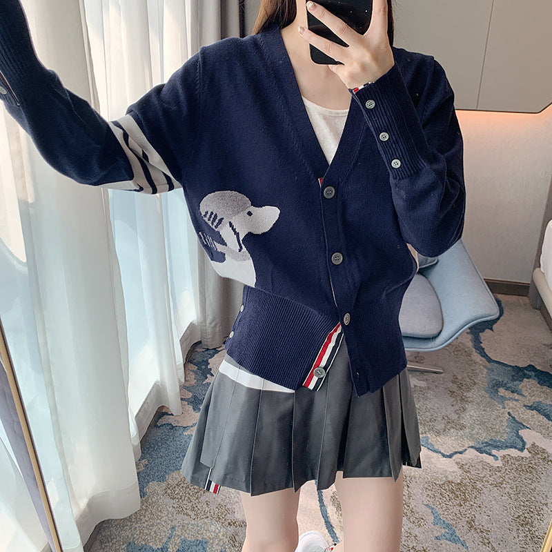 Dog V-neck sweater with back（副本） THOM TREND