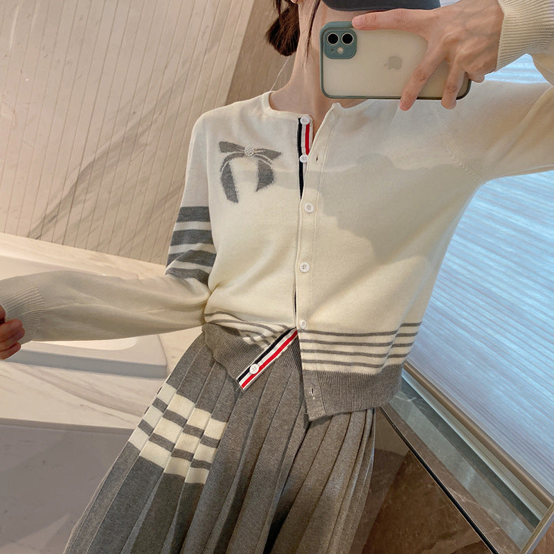 Wool Knit Cardigan Pleated Skirt Set（副本） THOM TREND