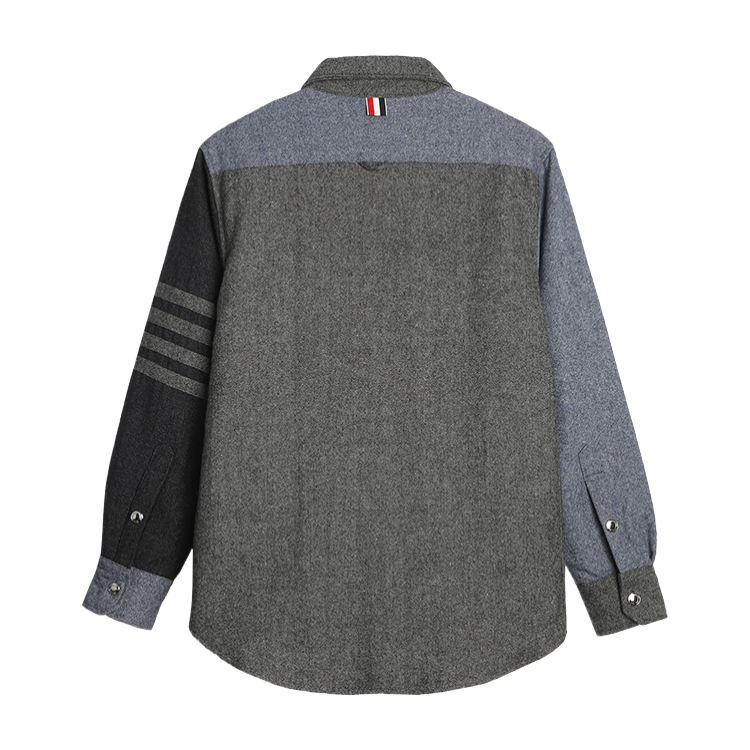 denim patchwork shirt THOM TREND