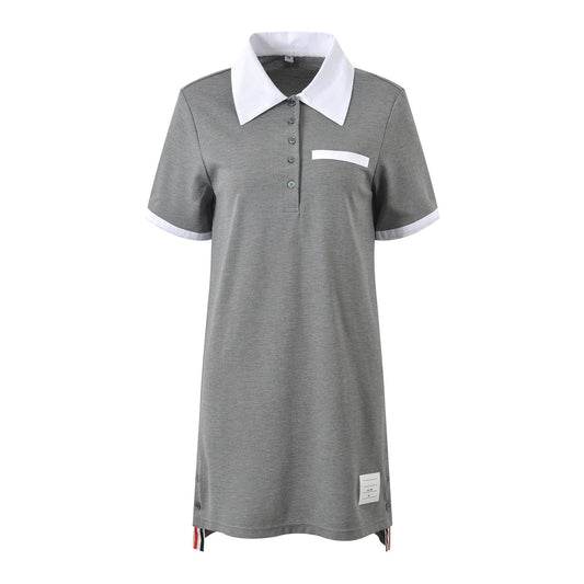 Contrast Collar Dress