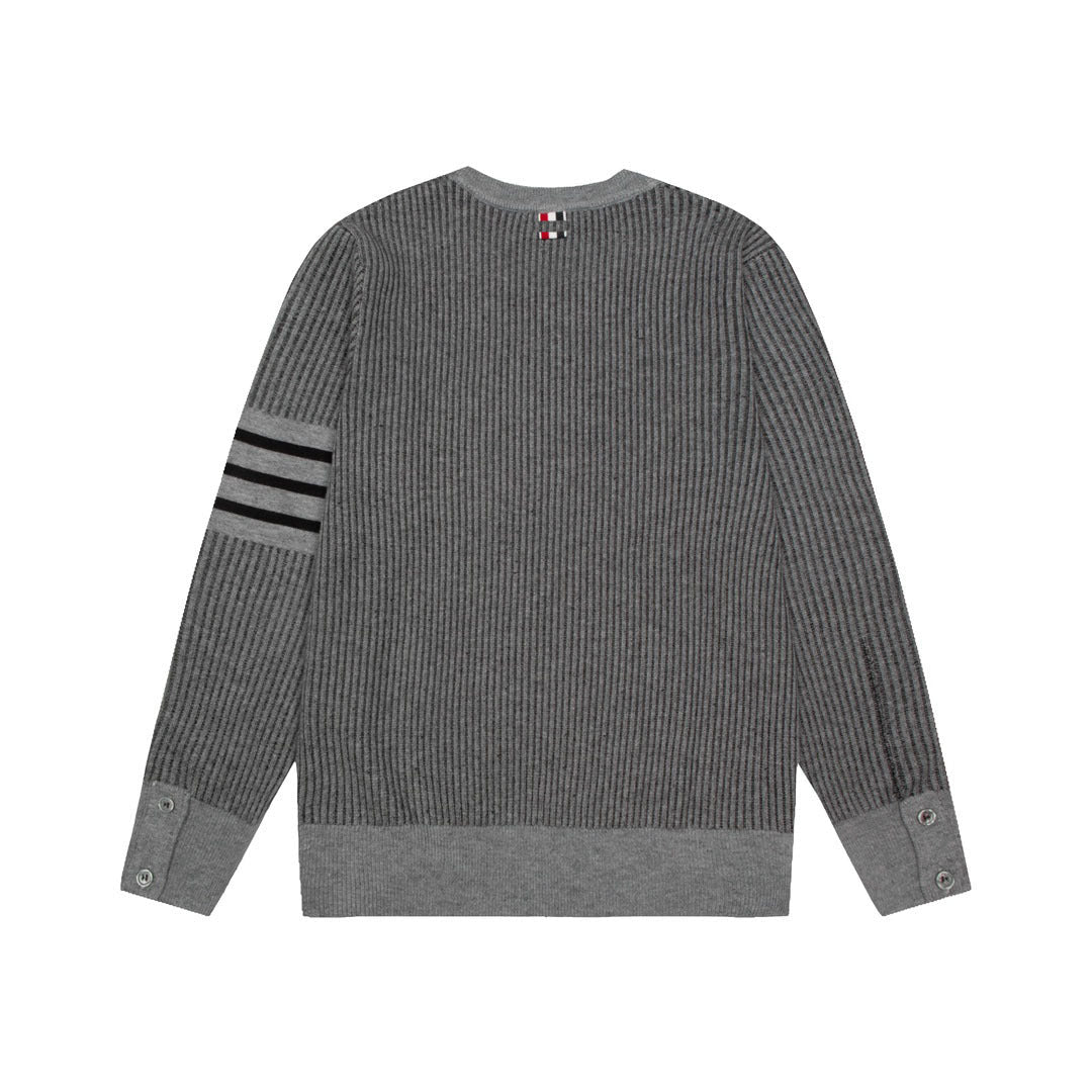 2025SS Colorblock four-bar sweater THOM TREND