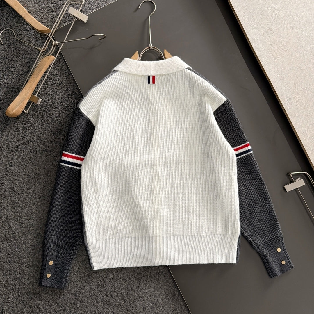 Color-blocked cardigan THOM TREND