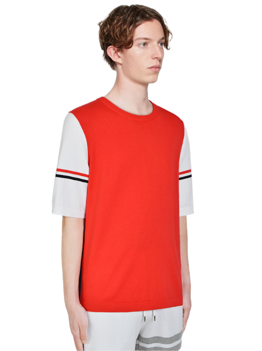 Colorblock crew neck T-shirt THOM TREND