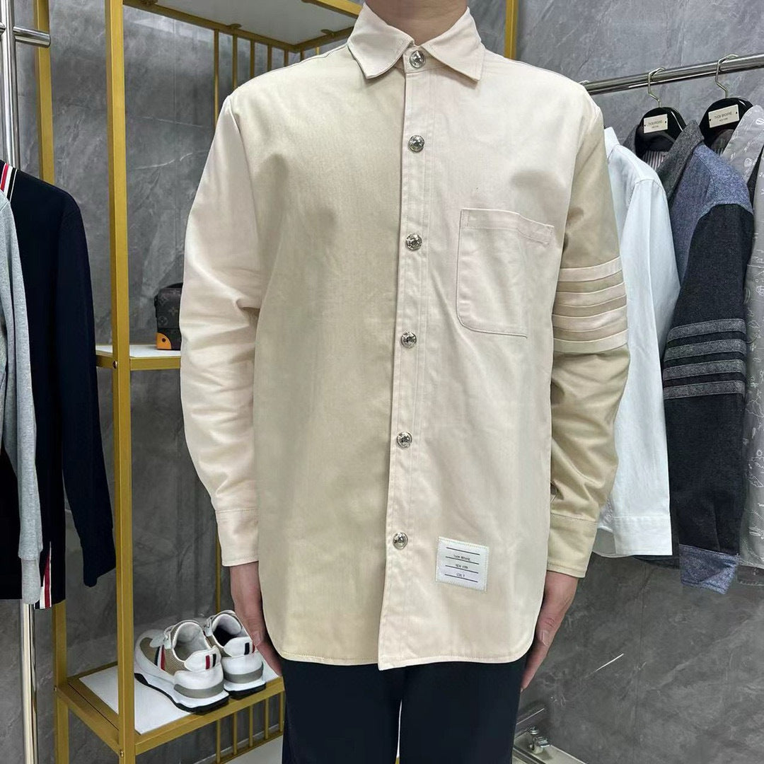2025SS contrast lapel shirt jacket THOM TREND