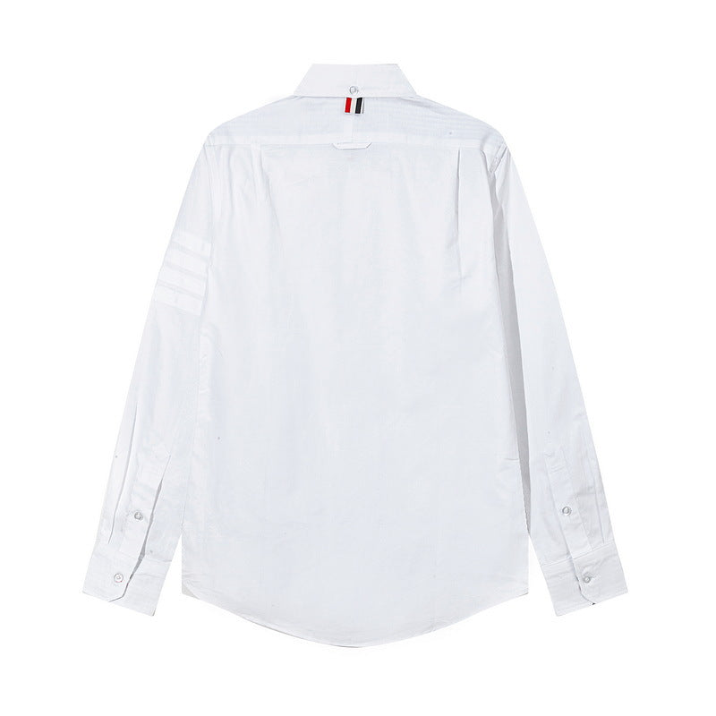 Men's four-bar collar mid-ribbon shirt（副本） THOM TREND
