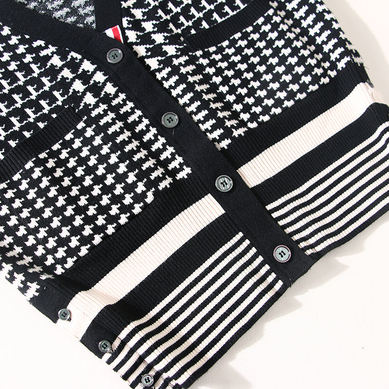 THOM  Houndstooth sweater short coat THOM TREND