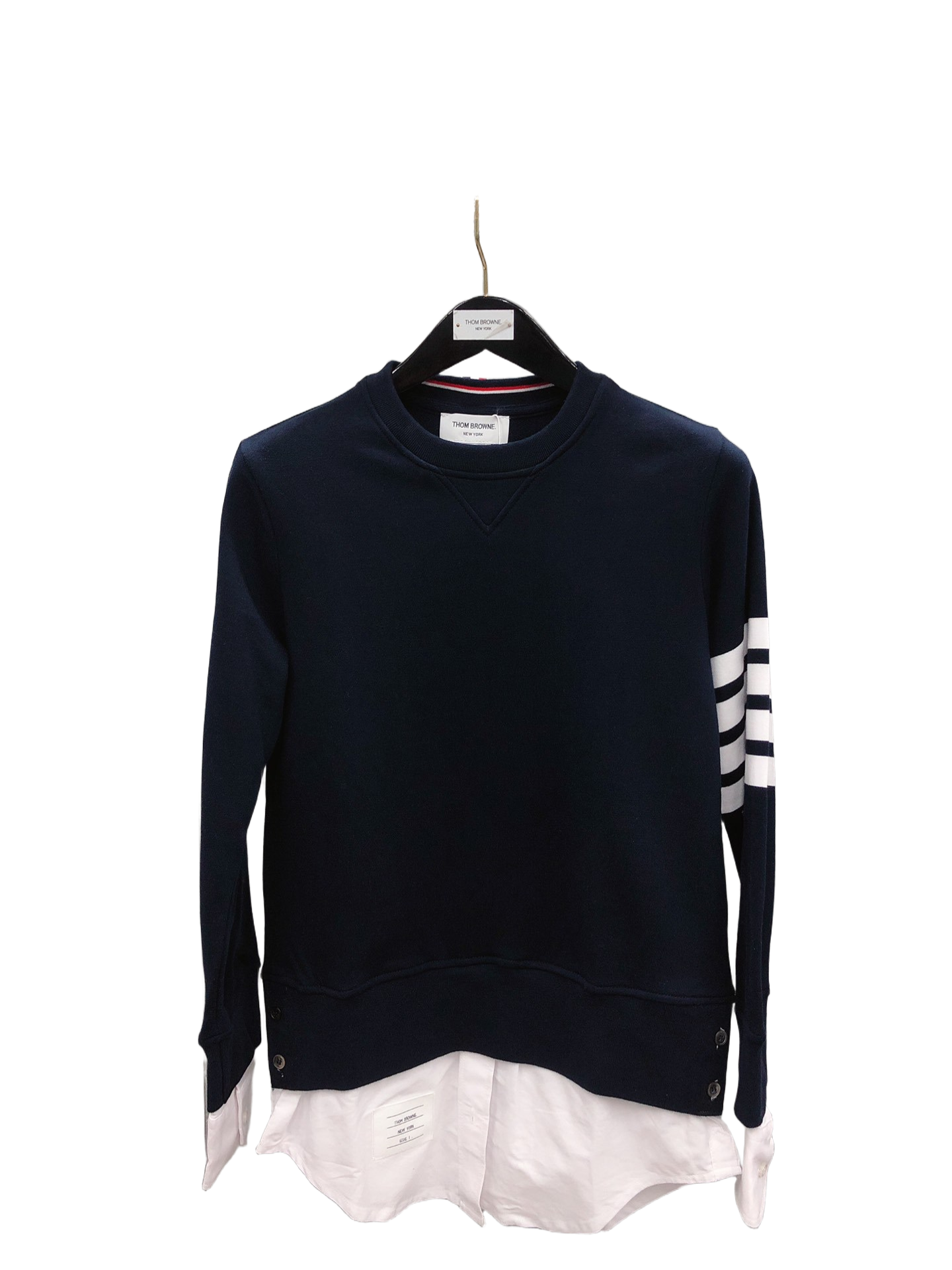 2025SS Unisex fake two-piece sweatshirt THOM TREND