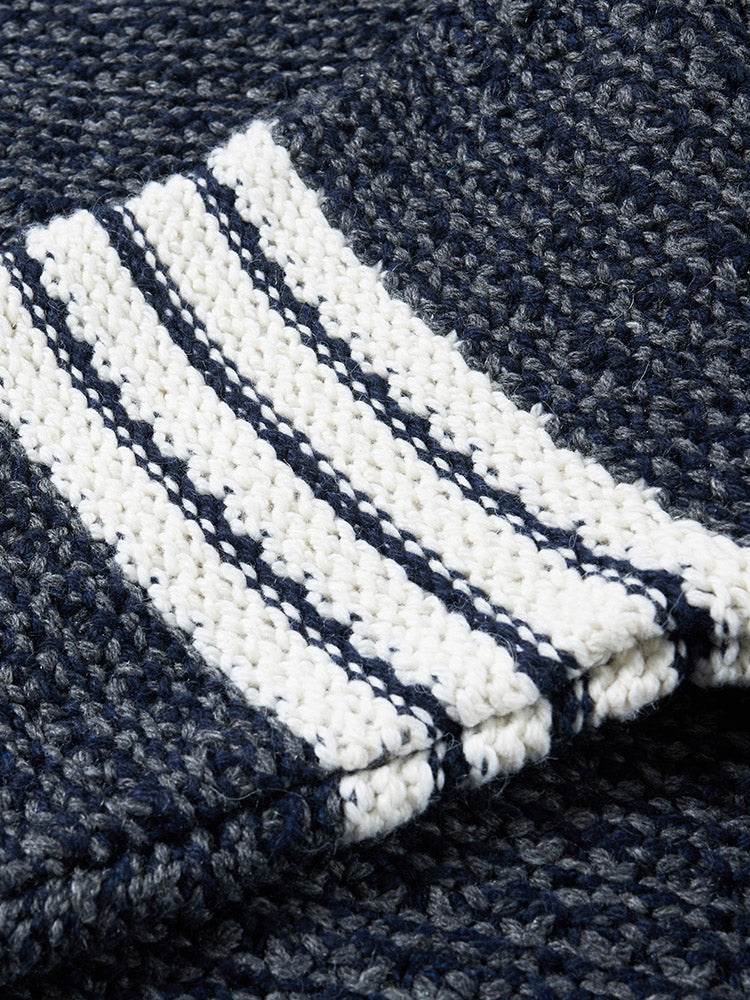 Snowflake Chunky Wool Crewneck Sweater THOM TREND