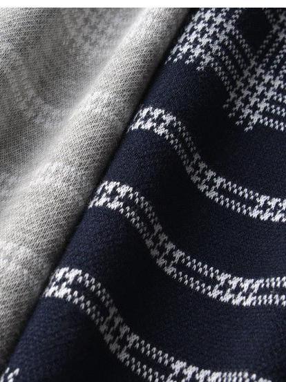 Check jacquard cardigan jacket THOM TREND