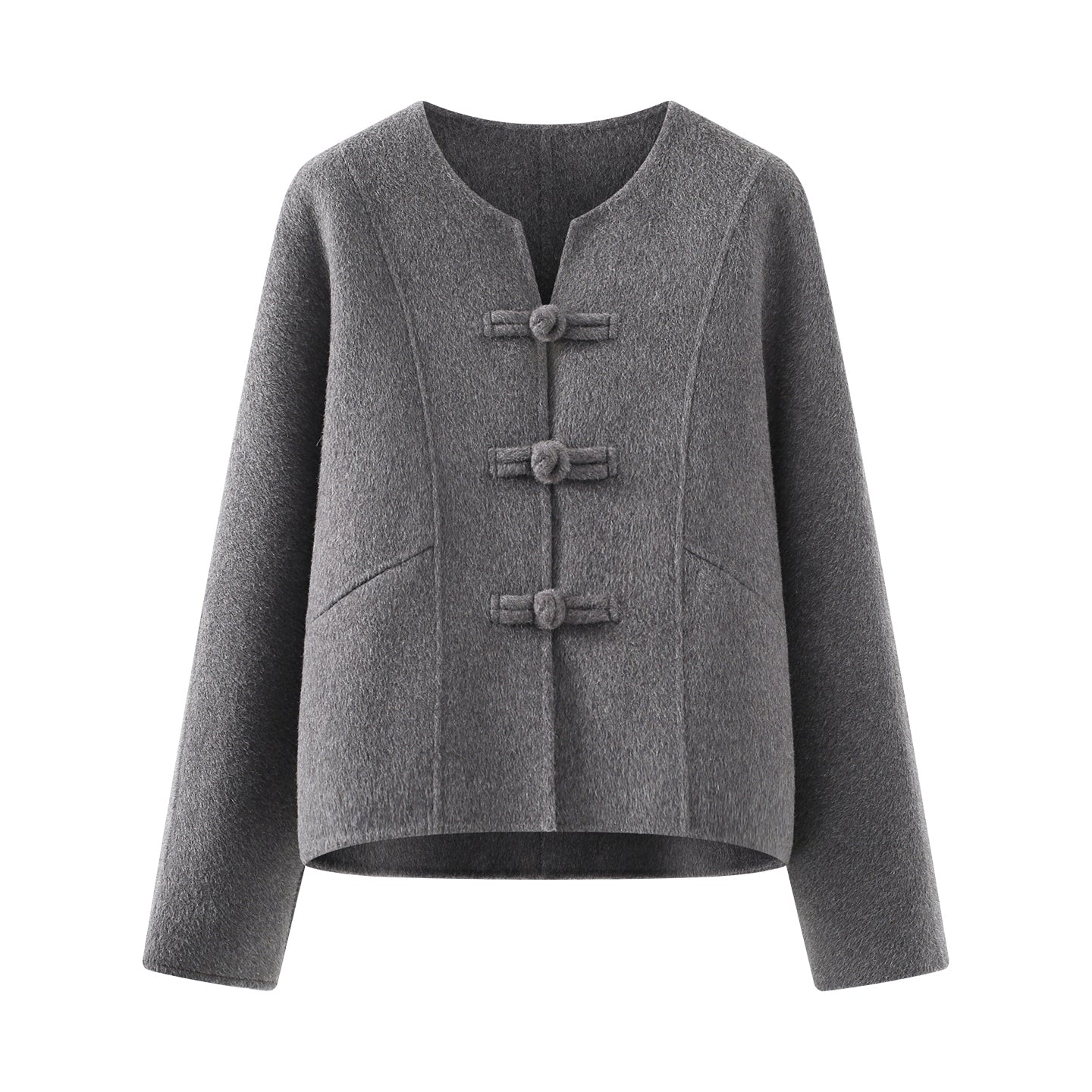 2025SS Buttoned double-faced wool coat THOM TREND