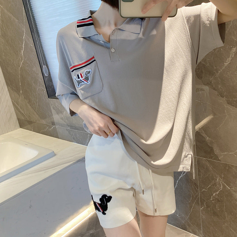 Ice Silk Loose POLO Shirt