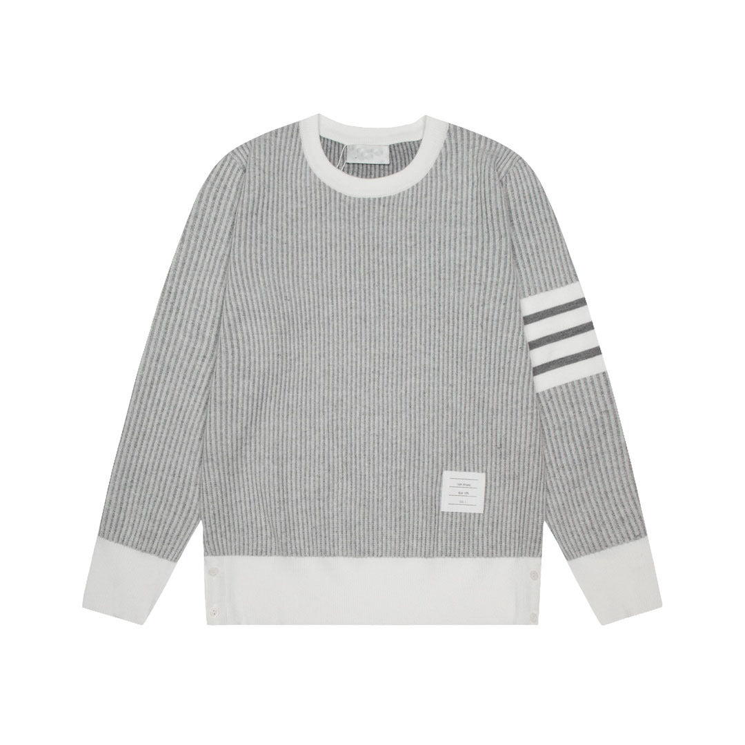 2025SS Colorblock four-bar sweater THOM TREND