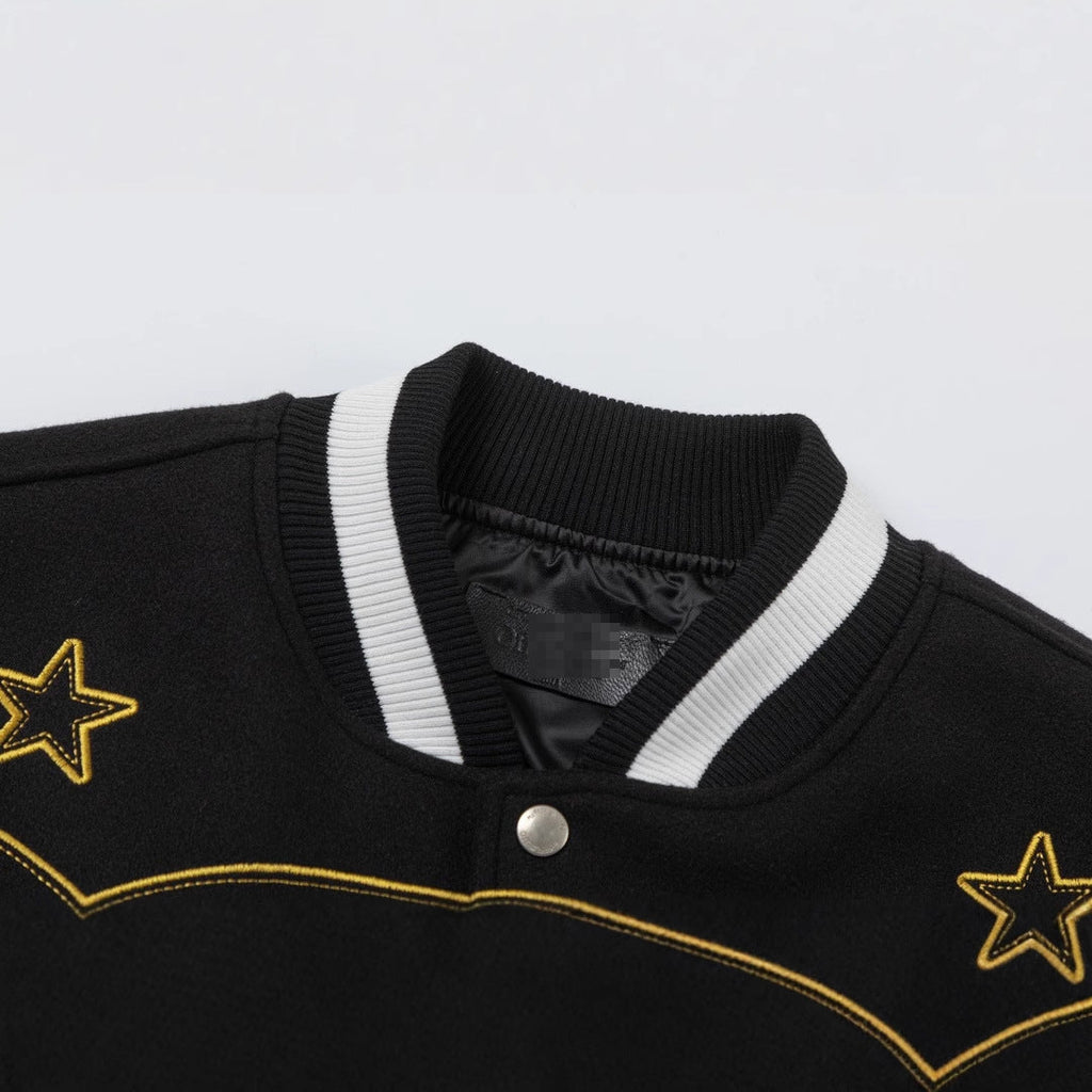 Off-White Black Gold Number 23 Varsity Jacket for Men