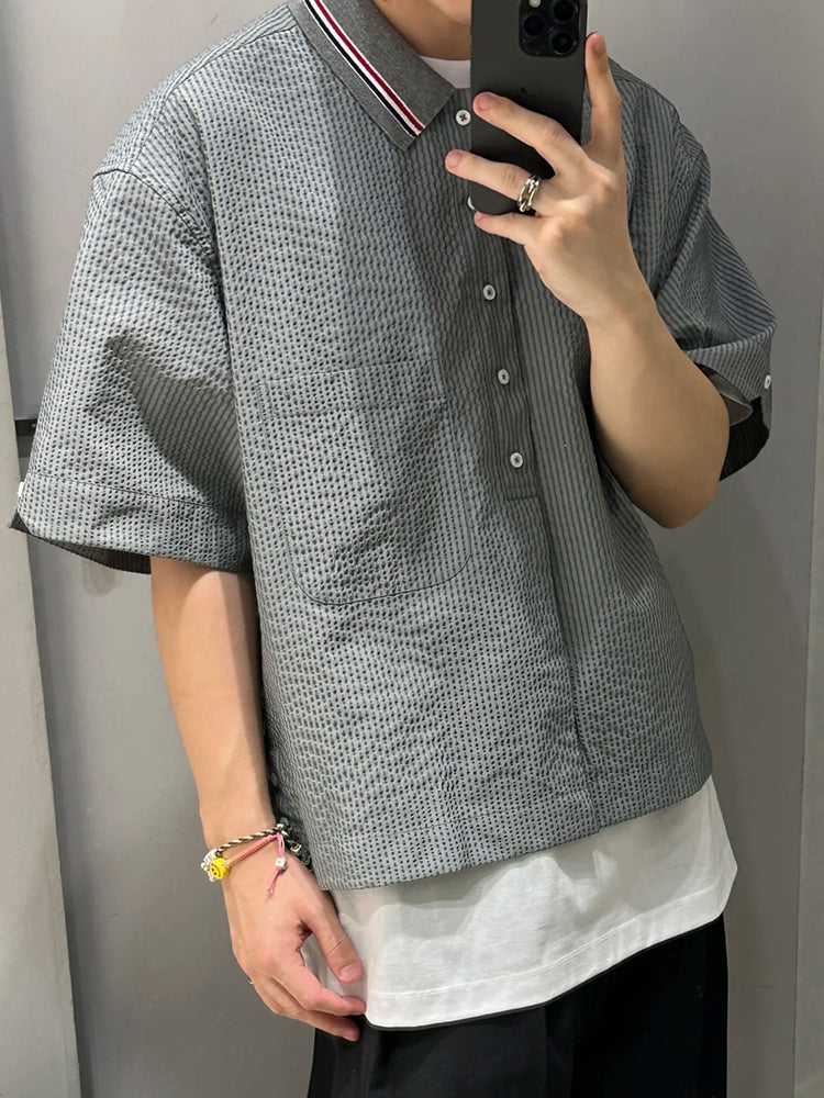 Placket ribbon shirt（副本） THOM TREND