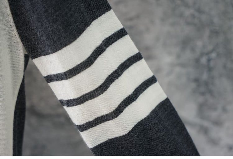 Colorblock Thin Cardigan THOM TREND