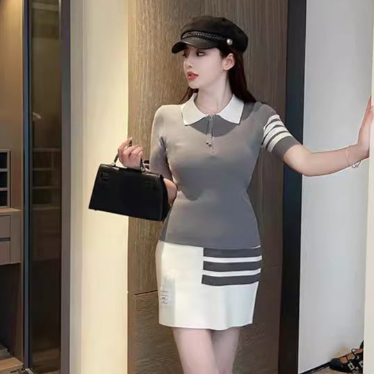 Women's short-sleeved sweater