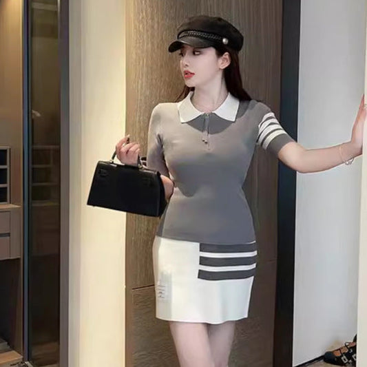 Women's short-sleeved sweater