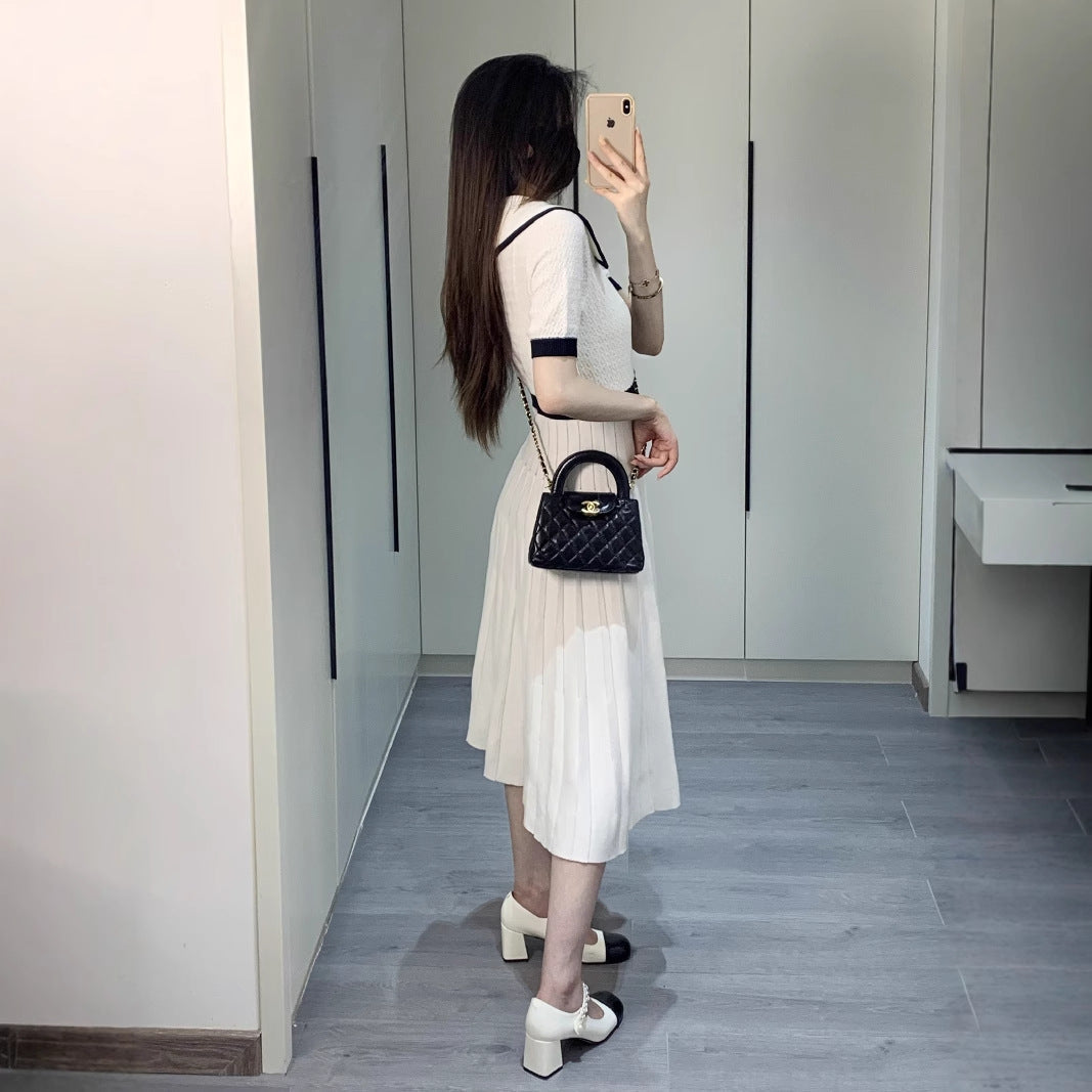 Little Doll Collar Knitted Dress THOM TREND