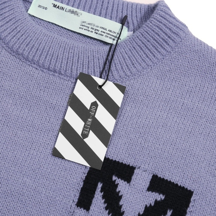 Off-White Men's Mini Arrow Intarsia Knit Sweater product detail 8