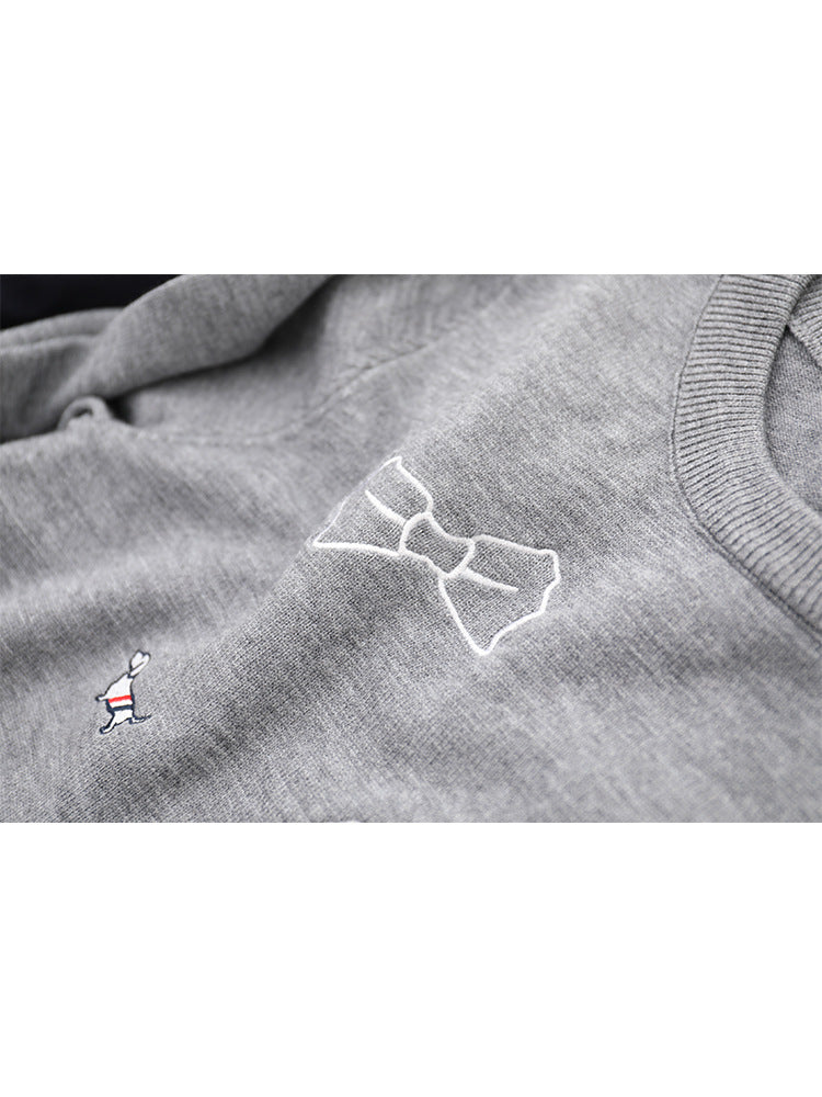 Jacquard Bow Sweater Jacket