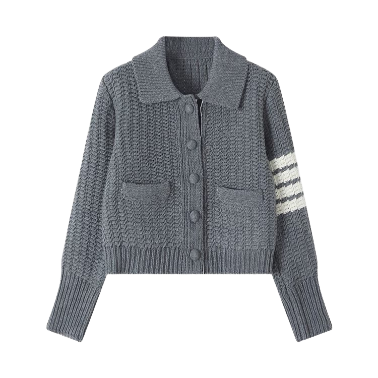 2025S Women's perforated jacket with placket（副本） THOM TREND