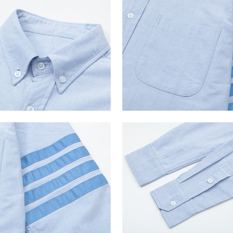 Double Sleeve Patches Contrast Shirt（副本） THOM TREND