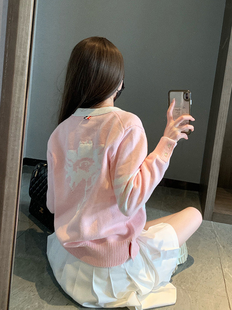 2025SS floral back cardigan THOM TREND