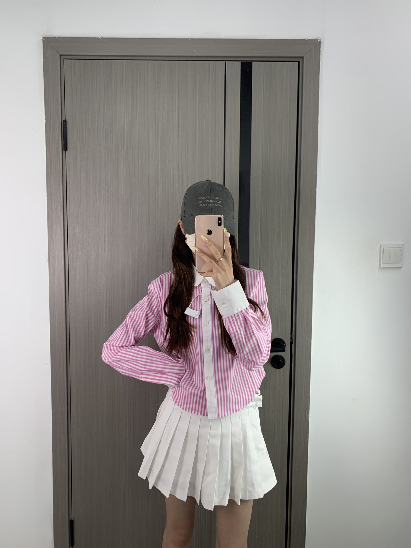 2025SS  striped long-sleeved shirt THOM TREND