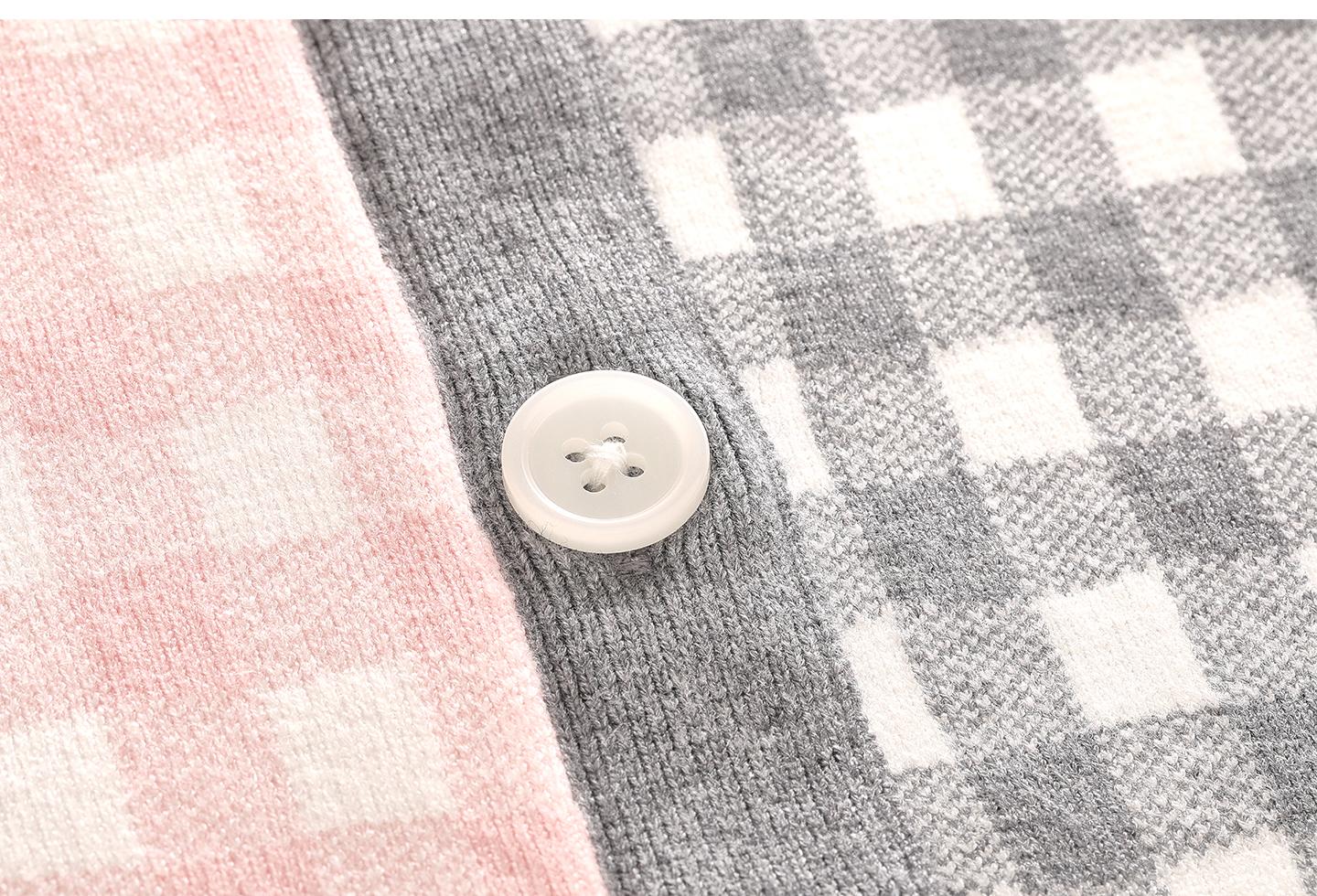 2025SS  Wool plaid cardigan THOM TREND