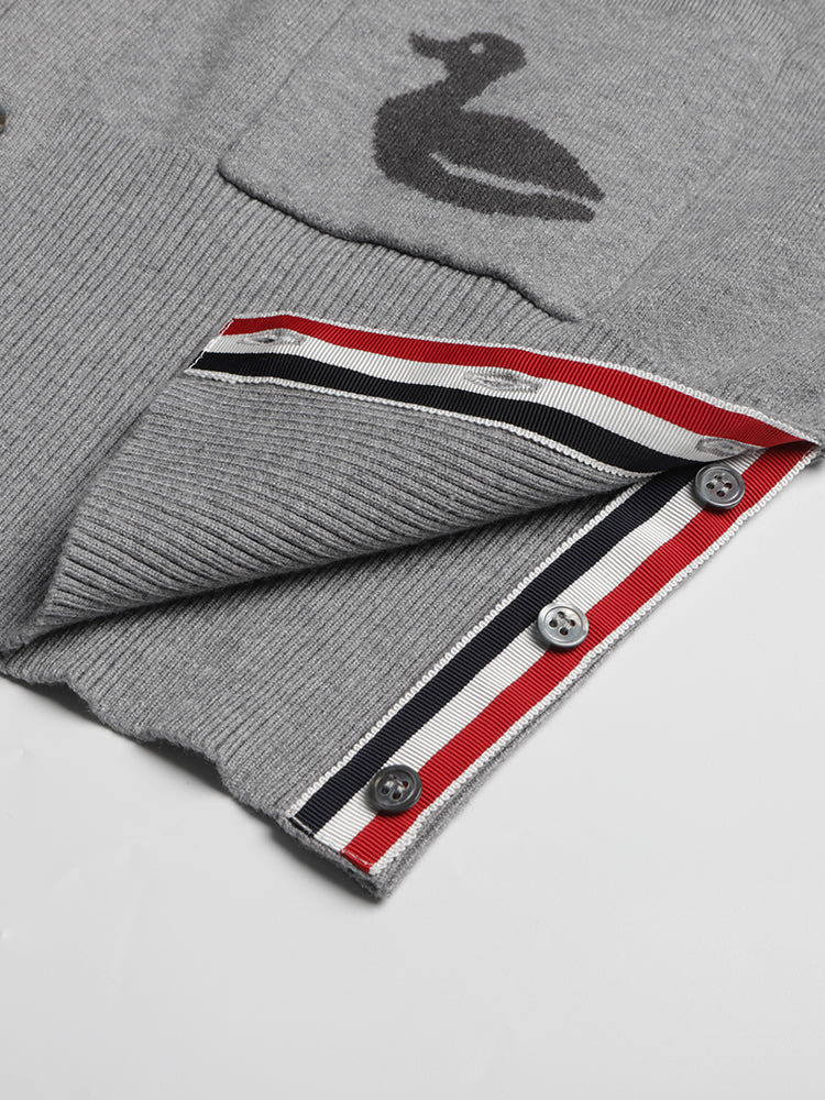 Duck-shaped knitted cardigan THOM TREND