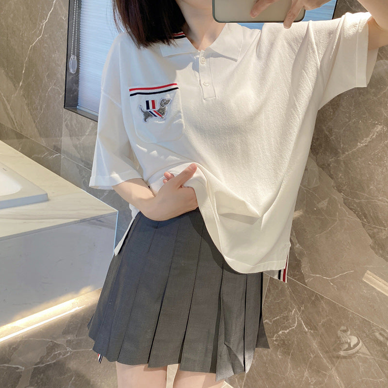 Ice Silk Loose POLO Shirt