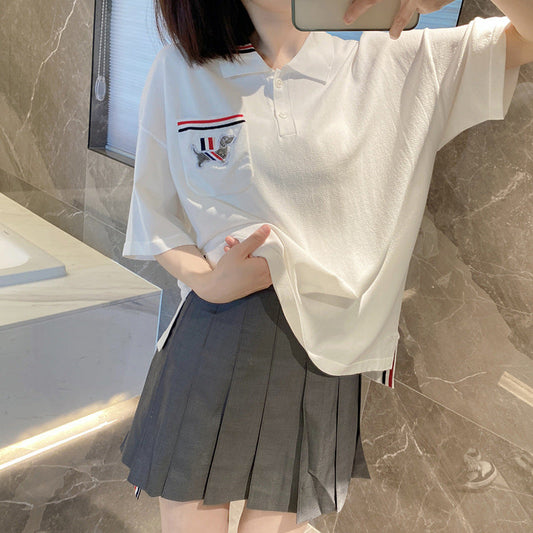 Ice Silk Loose POLO Shirt