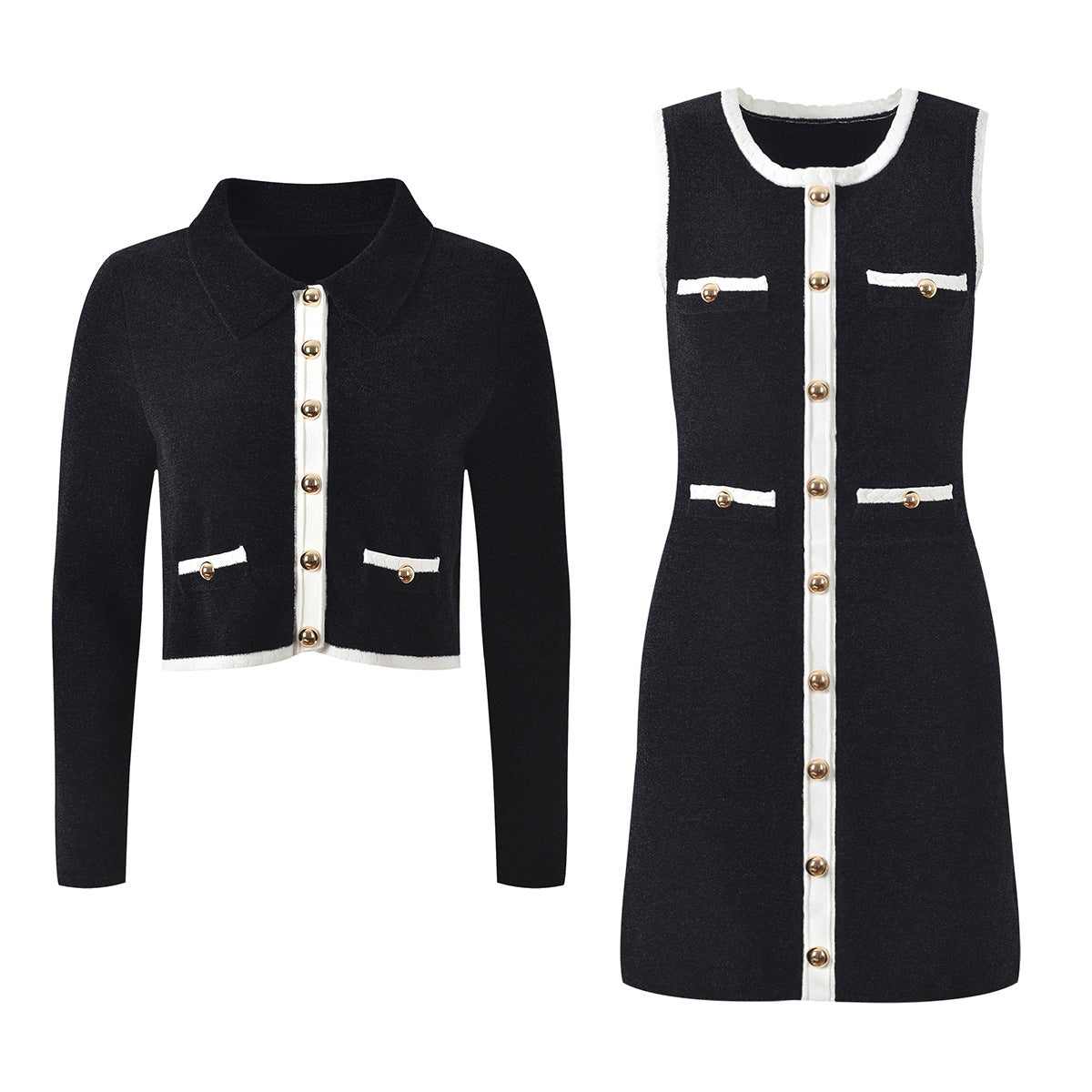 2025SS Short cardigan + dress THOM TREND